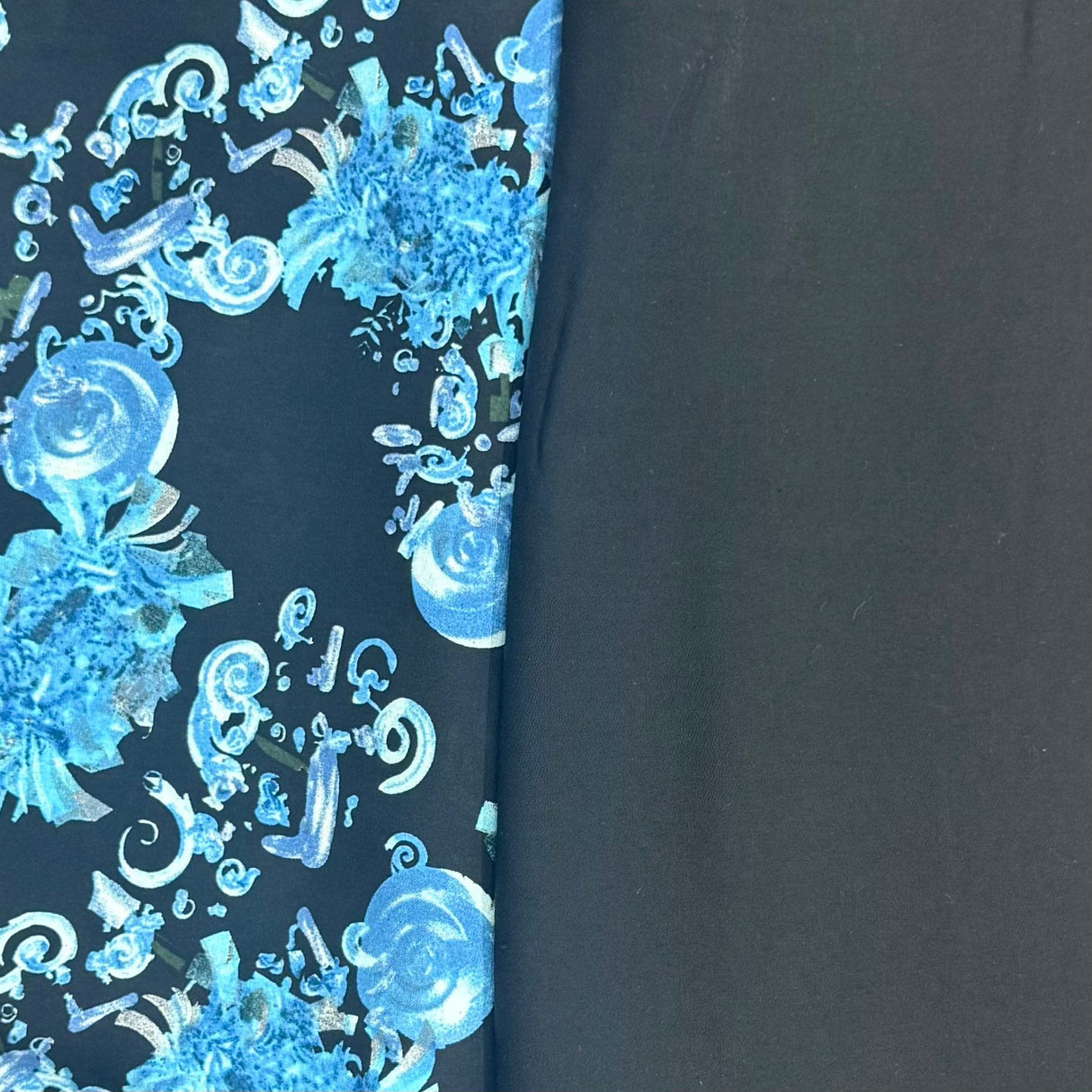 Pound A Metre 6 Metres, Dressmaking Printed & Plain Viscose Bundle- 55" Wide (Black)