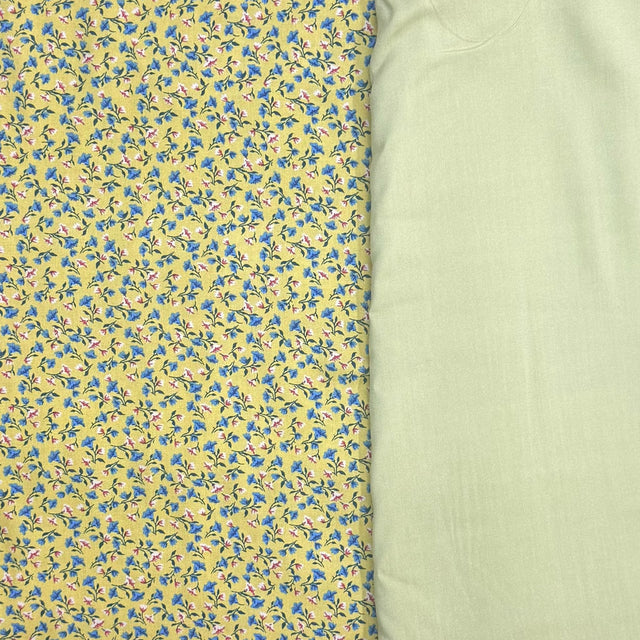 Pound A Metre 6 Metres, Dressmaking Printed & Plain Viscose Bundle- 55" Wide (Floral)