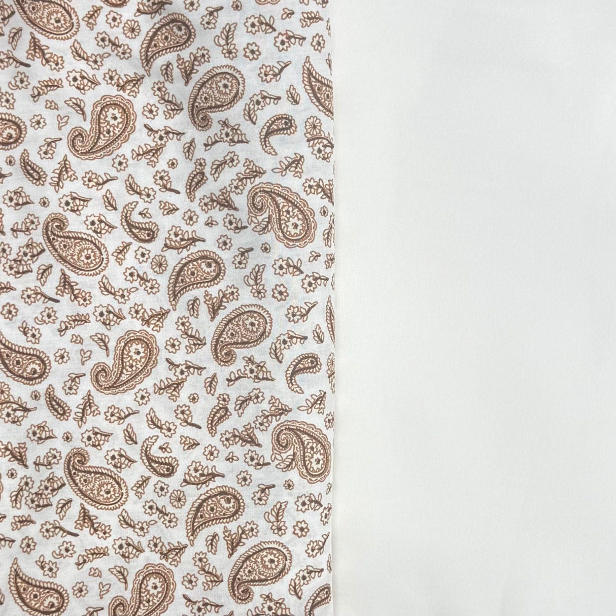 Pound A Metre 6 Metres, Dressmaking Printed & Plain Viscose Bundle- 55" Wide (White)