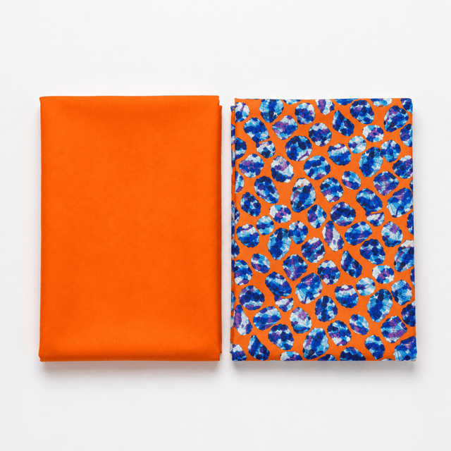 Pound A Metre 6 Metres Premium Japanese Crepe Bundle - 45'' Wide - (Orange Shells)