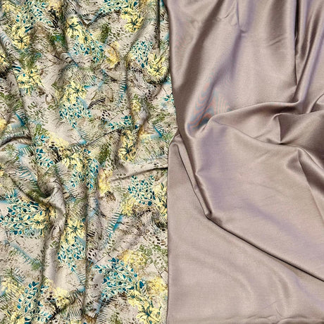 Pound A Metre 6 Metres, Premium Quality, Printed Dressmaking Viscose Bundle - 55" Wide (Brown)