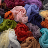 Pound A Metre 90 Metre Crepe Bundle- 50 Pre-Cut Plain Fabrics