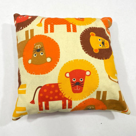 Pound A Metre 9cm x 9cm, Printed Cotton Canvas Miniature Cushions (Cartoon Lions)