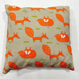 Pound A Metre 9cm x 9cm, Printed Cotton Canvas Miniature Cushions (Fox)