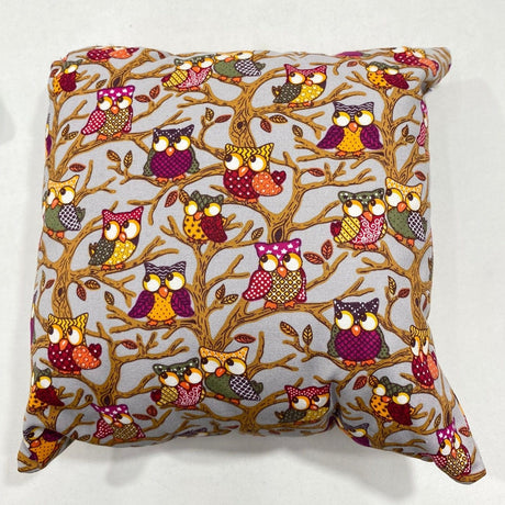 Pound A Metre 9cm x 9cm, Printed Cotton Canvas Miniature Cushions (Grey Owl)