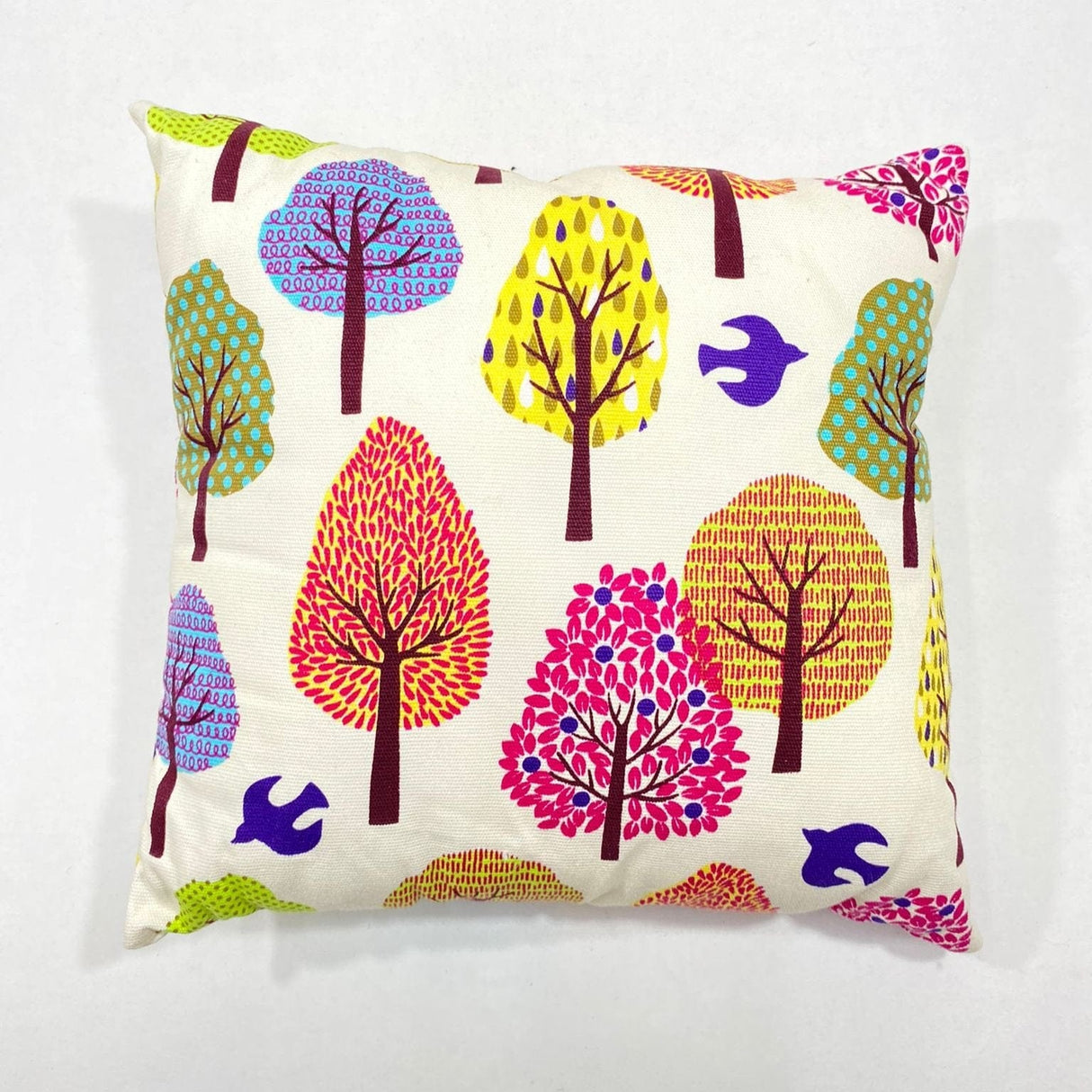 Pound A Metre 9cm x 9cm, Printed Cotton Canvas Miniature Cushions, (Trees)
