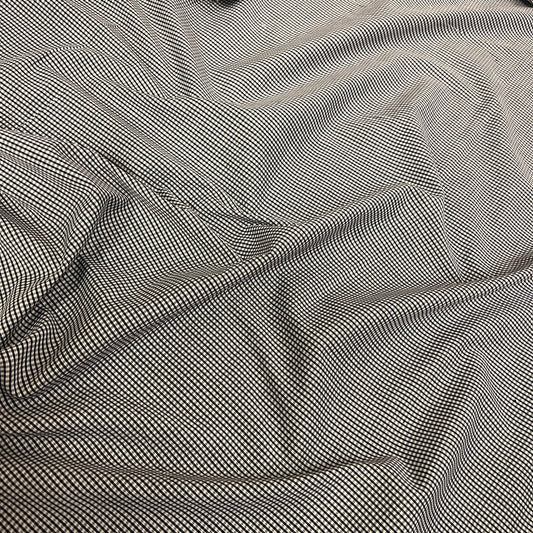 Dressmaking Small Gingham Polycotton 45" Wide Grey & Black