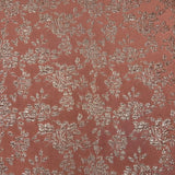 Per Metre Luxury Floral Brocade- 55” Wide (Terracotta Leaves)