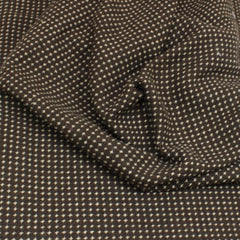 3 Metres Luxury Reversible Chequered Chunky Poly- Wool 55" Wide Brown