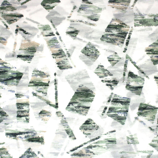 3 Metres Printed Crepe Chiffon- 55" Wide (Green Blocks)