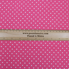 3 Metre Dressmaking Poly-Cotton - Polka Edition - 45" wide Coral Pink