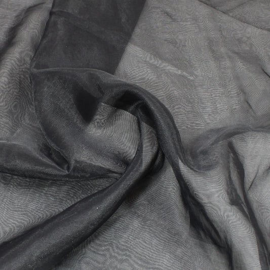 3 Metres Chiffon Effect Organza 55" Wide Black