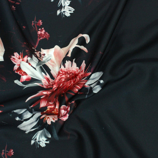 3 Metres Scuba Fabric- 55" Wide (Floral Bloom)