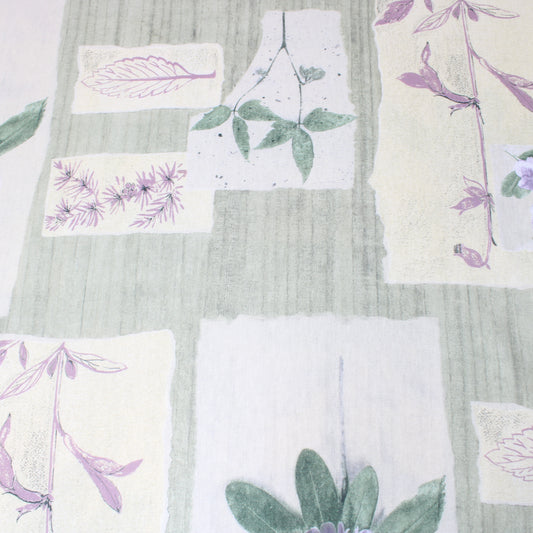 3 Metres Soft Floral French Terry Jersey - 55" Wide Cream