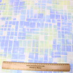3 Metres Satin Effect Patterned Poly-Jersey - 55" Wide Blue