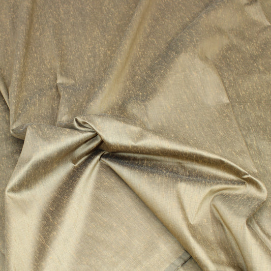 3 Metres Raw Silk Effect Shimmer Dupion - 55" Wide Antique Gold