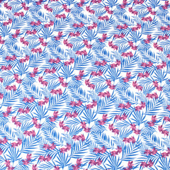 3 Metre Premium 100% Digital Quilting Cotton - Palm - 44" Wide White