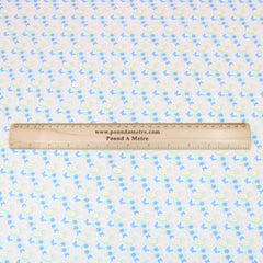 3 Metre Premium 100% Digital Quilting Cotton - Butterfly - 44" Wide White
