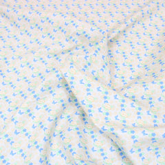 3 Metre Premium 100% Digital Quilting Cotton - Butterfly - 44" Wide White