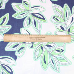 3 Metre Premium Smooth Floral Jersey - 55" Wide Navy