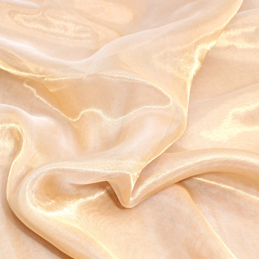 3 Metres Glossy Soft Organza 45" Wide Rusty Orange