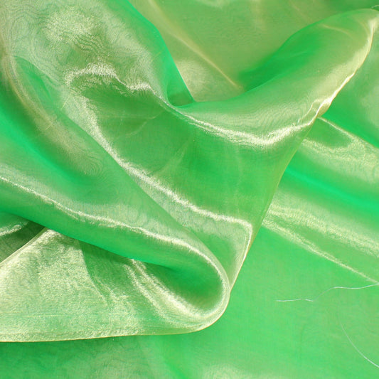 3 Metres Glossy Soft Organza 45" Wide Green