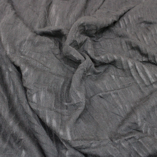 3 Metres Crinkle Knit Light Weight Jersey- 55" Wide Black