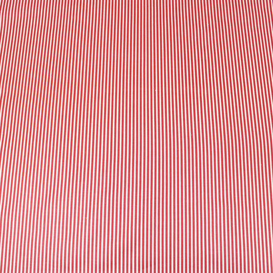5 Metres Premium 100% Quality Cotton 36"- Stripe - Red & White