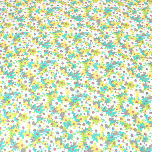 3 Metre 100% Floral Cotton Poplin - 57" Wide