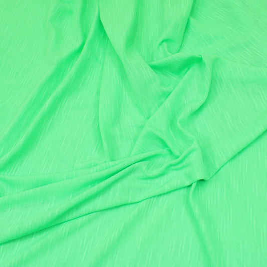 3 Metres Soft Bamboo Effect Jersey - 60" Wine Lime Green