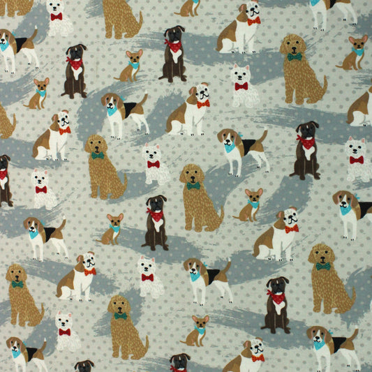 Per Metre High Quality Joann Brushed Cotton - 45" Wide (Dogs)