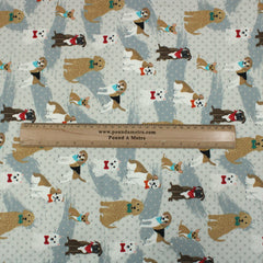 Per Metre High Quality Joann Brushed Cotton - 45" Wide (Dogs)