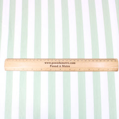 3 Metres Soft Viscose Striped Jersey -  55" Ivory & Green