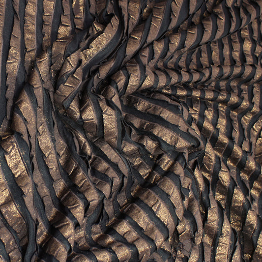 3 Metre Sparkle Fringed Salsa Jersey - 55" Wide Brown