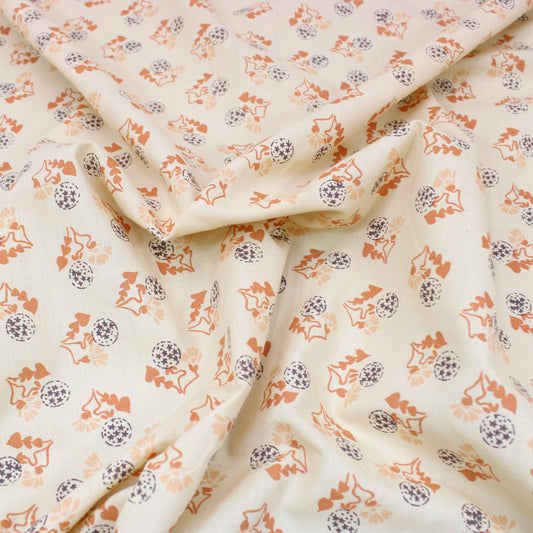 5 Metres Premium 100% Quality Cotton 36"- Tribal - Dark Beige
