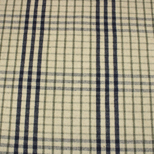 3 Metres Premium Wool Fabric 55" Wide  (Brown & Navy)