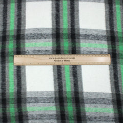 3 Metres Premium Wool Fabric 55" Wide  (White & Green)