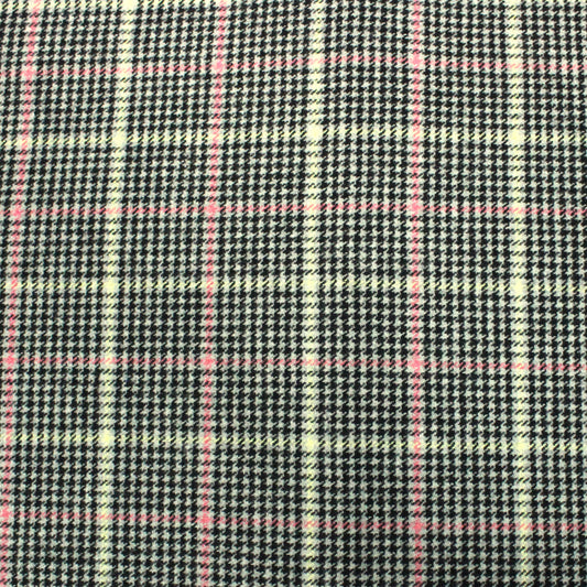 3 Metres Premium Wool Fabric 55" Wide  (Grey & Pink)