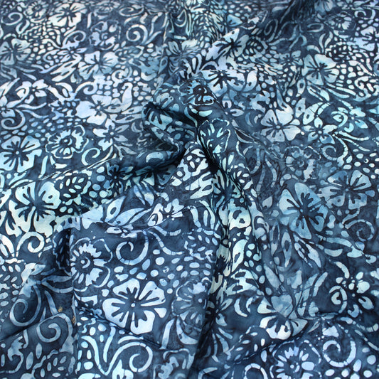 Premium Quality 100% Cotton Bali Batik - Balinese - 45" Wide Blue