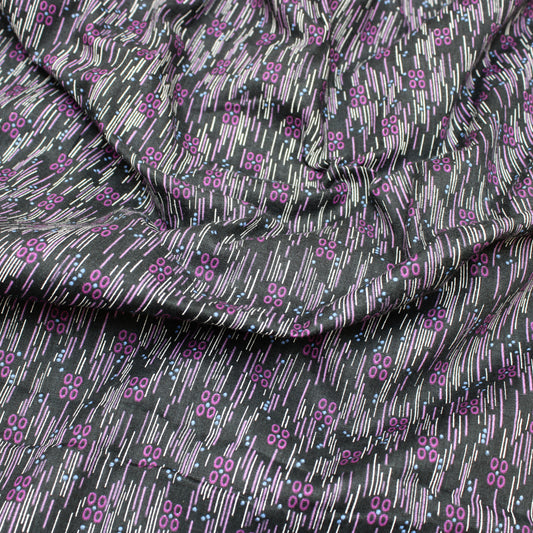 5 Metres Premium 100% Quality Cotton 36 - Patterned - Black & Purple