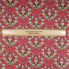 Premium Printed Cotton - William Morris - 45" Wide (RED)