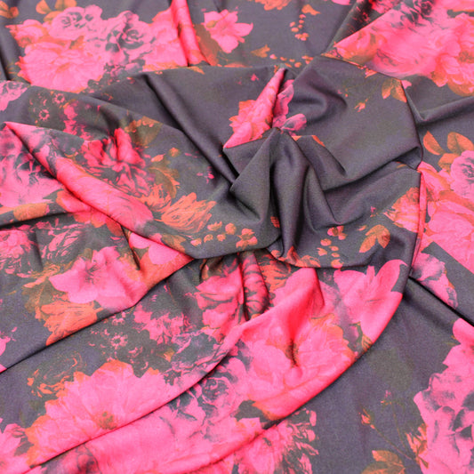 3 Metres Luxury Durable Floral Lycra Jersey  - 55"