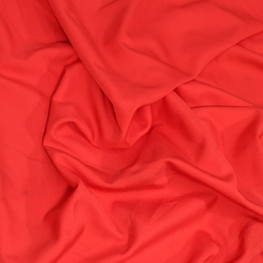 3 Metres Soft Peach-Skin Effect Crepe 55" Wide Red