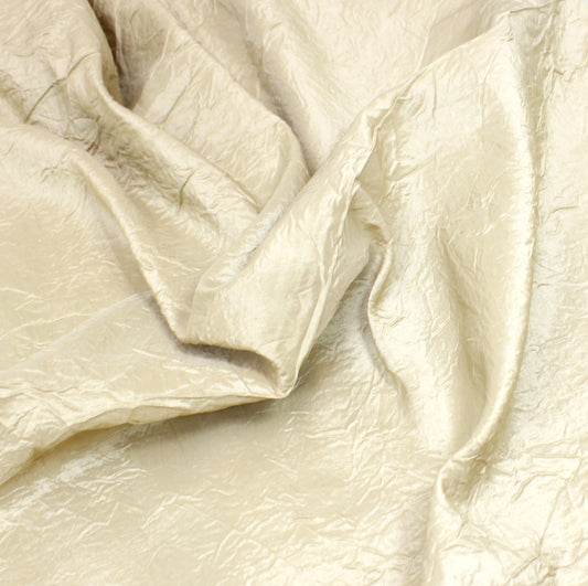 3 Metre Creased Look Taffeta Effect - 55" Wide Golden Beige