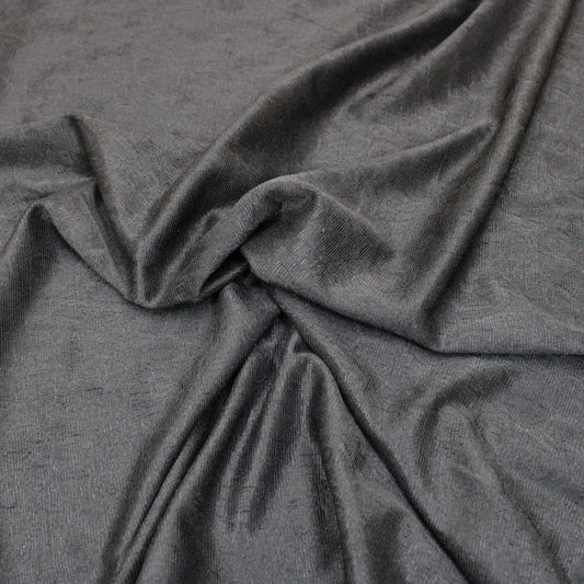 3 Metre Soft Medium-Weight Floral Knit Jersey - 55” Wide Black