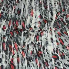 3 Metres Premium Cheetah Print Cotton Feel Jersey - 55" Wide - Cheetah Red
