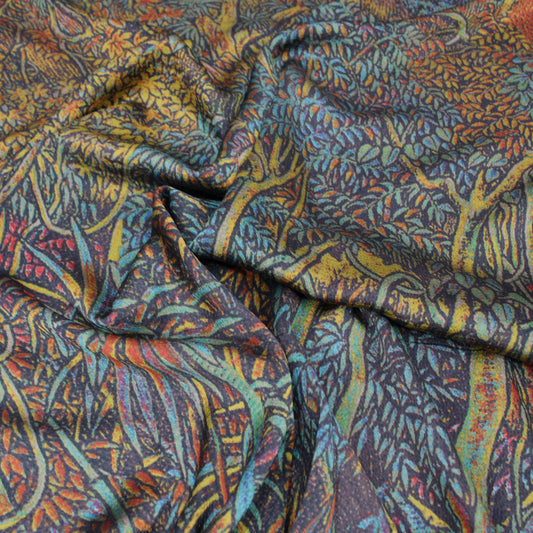 3 Metres Floral Bubble Dress-Satin - 55" Wide Forest