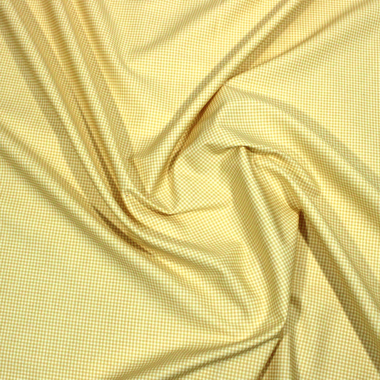 3 Metres Super Soft Gingham  Polycotton 55" Wide (Yellow)