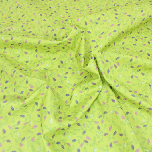 Per Metre 100% Digital Festive Quilting Cotton 45" Wide Green