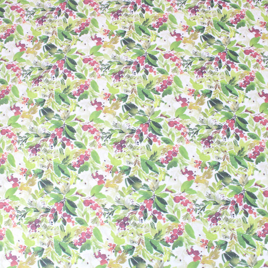 Per Metre 100% Digital Floral Quilting Cotton 45" Wide Lime Green